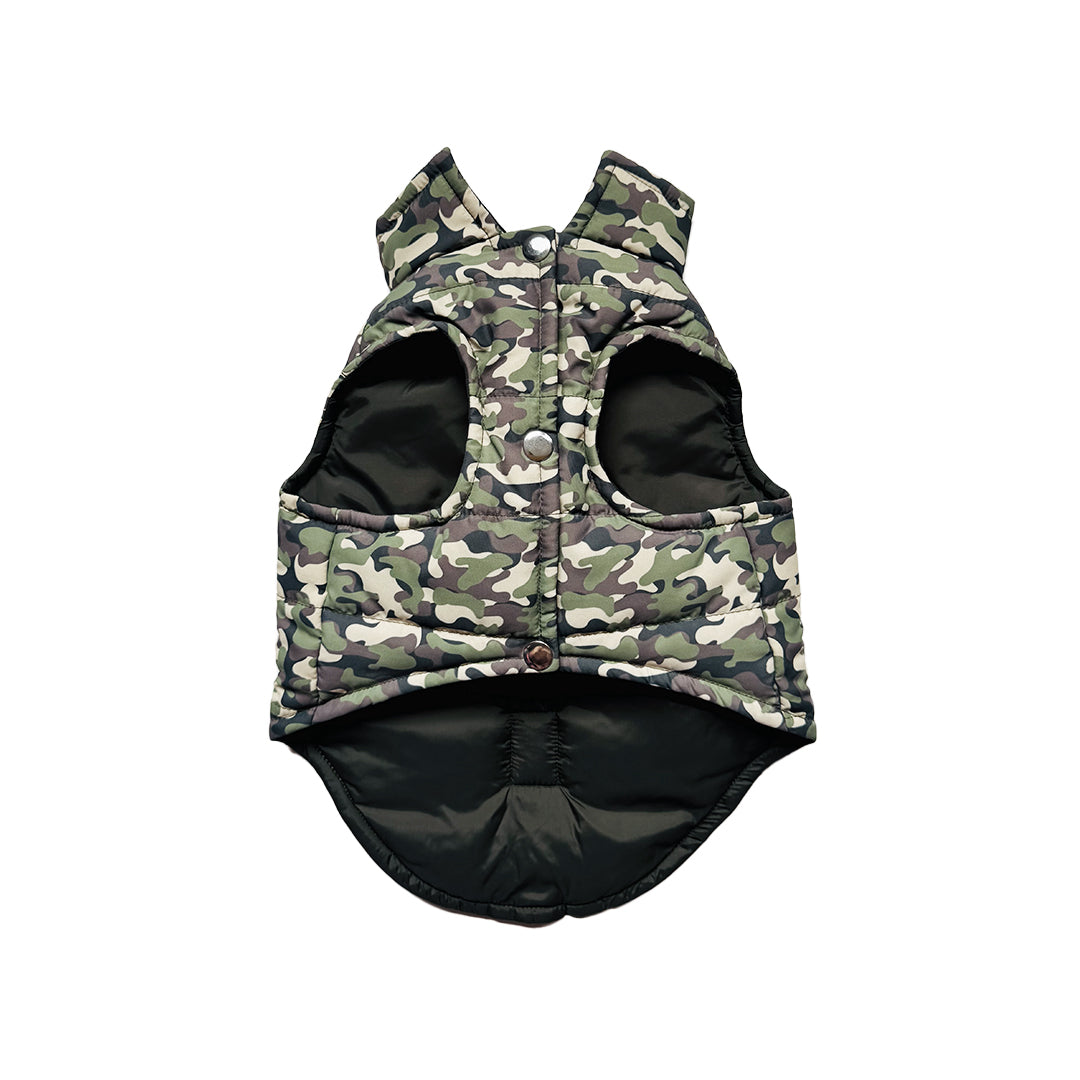 Chaleco Mascota Camuflado verde