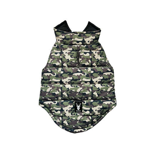 Chaleco Mascota Camuflado verde