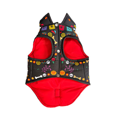 Chaleco Mascota dia de muertos Perro Negro
