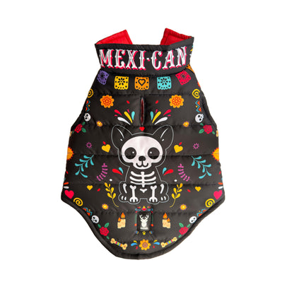 Chaleco Mascota dia de muertos Perro Negro