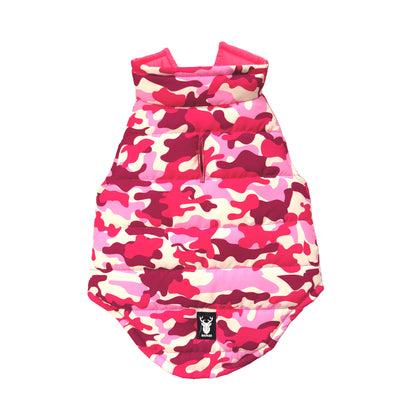 Chaleco Mascota Camuflado Rosado