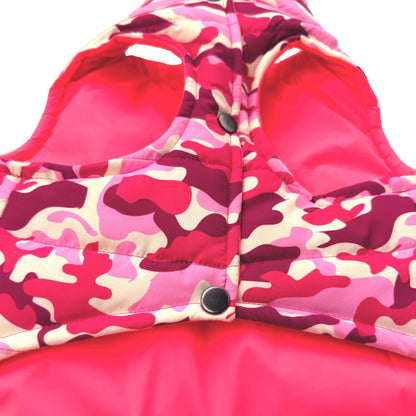 Chaleco Mascota Camuflado Rosado