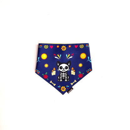 Pañoleta  Mascota Dia muertos Azul