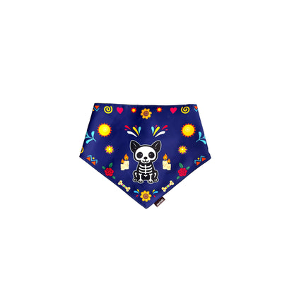 Pañoleta  Mascota Dia muertos Azul